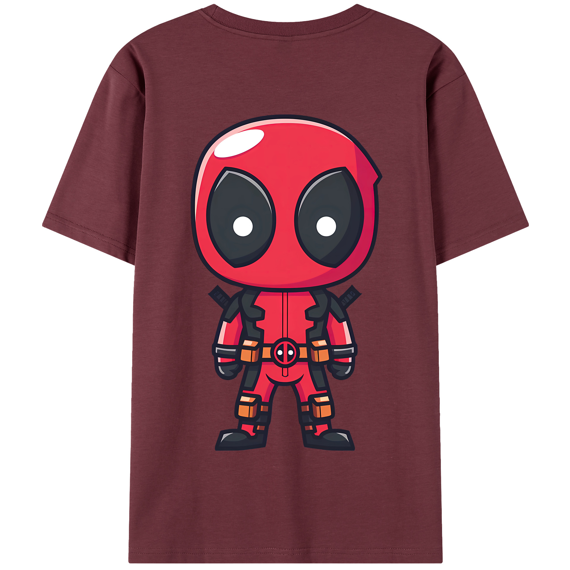 （画像用） Deadpool デッドプール 綿100％半袖Tシャツ（背面プリント）